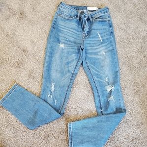 Skinny high rise jeans